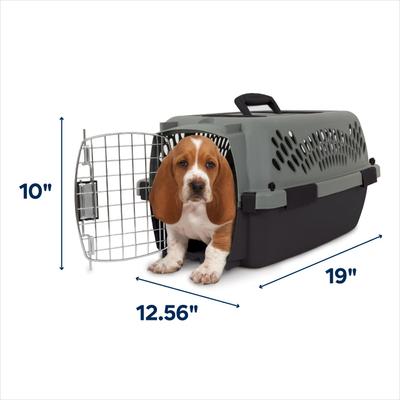 Show full view: Aspen Pet Dog & Cat Kennel, Gray/Black, 19-in slide 3 of 6