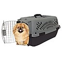 Aspen Pet Dog & Cat Kennel, Gray/Black, 23-in