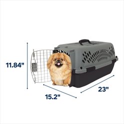 Aspen Pet Dog & Cat Kennel, Gray/Black, 23-in slide 2 of 3