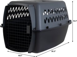 Aspen Pet Dog & Cat Kennel, Gray/Black, 26-in