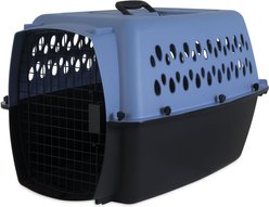 Aspen Pet Fashion Dog & Cat Kennel, Parisian Blue/Black, 26-in