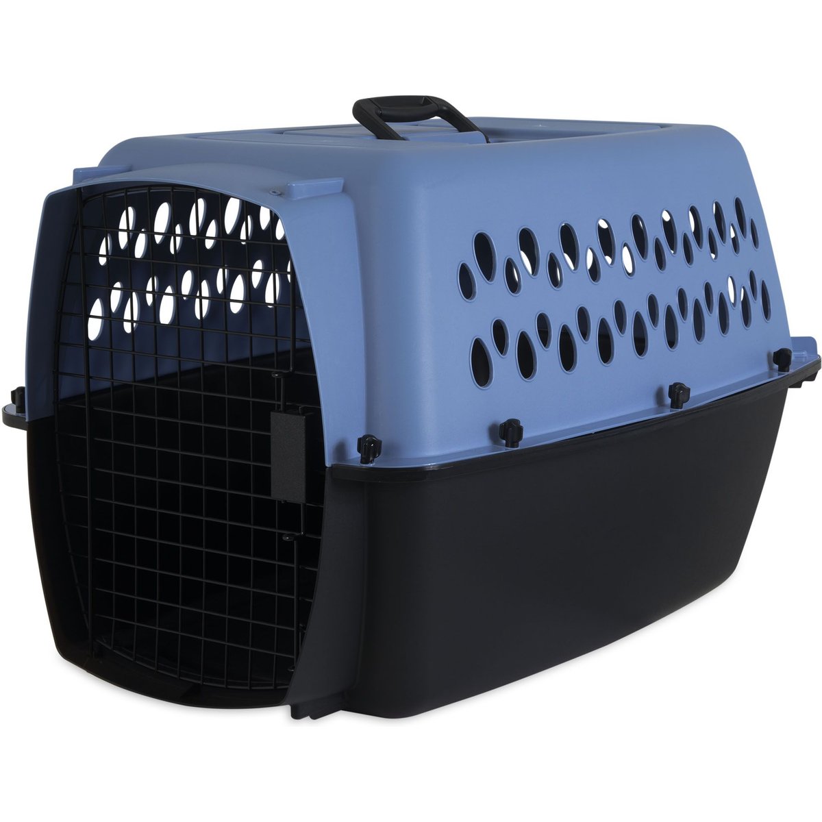 Aspen Pet Fashion Dog & Cat Kennel, Parisian Blue/Black, 26-in