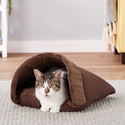 Aspen Pet Kitty Cave, Chocolate Brown slide 1 of 5