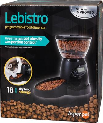 Show full view: Aspen Pet LeBistro Portion Control Programmable Dog & Cat Feeder, 18-cup slide 4 of 7