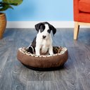 Aspen Pet Round Animal Print Bolster Cat & Dog Bed, Color Varies