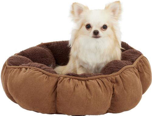 Show full view: Aspen Pet Round Puffy Bolster Cat & Dog Bed, Color Varies slide 5 of 8