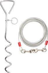 Aspen Pet Spiral Stake with 20-Ft Tie-out Cable, Medium, 16-in