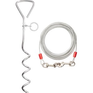 Aspen Pet Spiral Stake with 20-Ft Tie-out Cable, Medium, 16-in