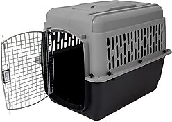 Aspen Pet Traditional Dog & Cat Kennel, Gray/Black, 32-in