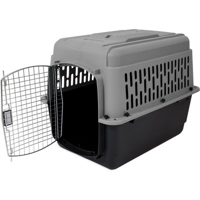 Aspen Pet Aspen Pet Traditional Dog & Cat Kennel, Gray/Black, 32-in