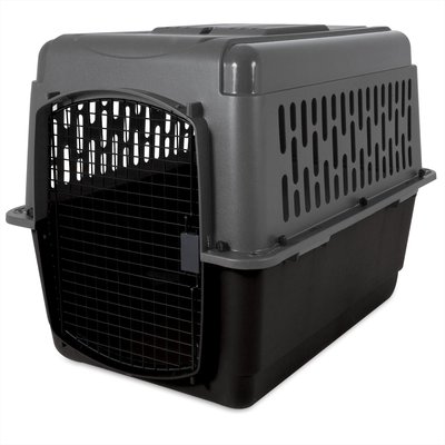 Aspen Pet Aspen Pet Traditional Dog & Cat Kennel, Gray/Black, 36-in