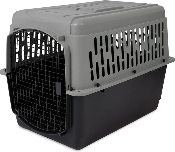 Aspen Pet Traditional Dog & Cat Kennel, Gray/Black