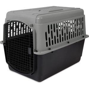 Aspen Pet Traditional Dog & Cat Kennel, Gray/Black, 40-in
