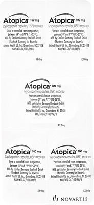 Show full view: Atopica (Cyclosporine Modified) Capsules for Dogs, 100-mg, 15 capsules slide 2 of 12