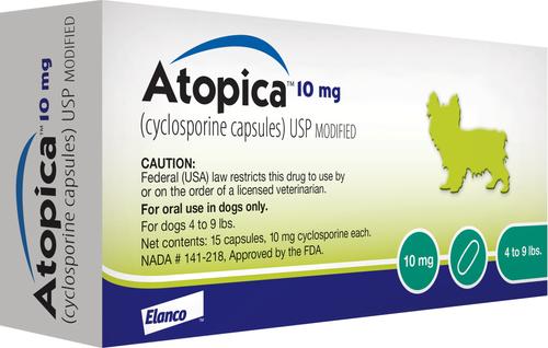 ATOPICA (Cyclosporine Modified) Capsules for Dogs, 10-mg Easy