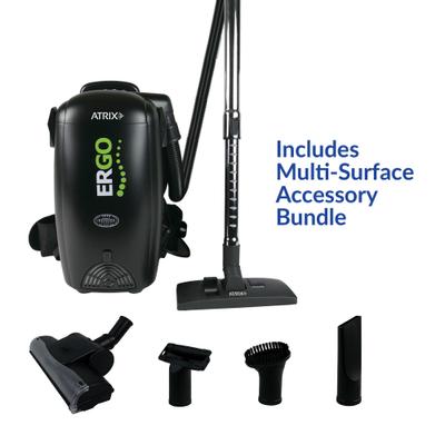 Show full view: Atrix Ergo Commercial 8-qt Backpack Vacuum, Black slide 3 of 9