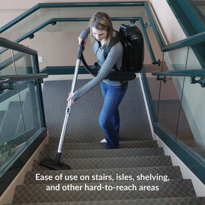 Show full view: Atrix Ergo Commercial 8-qt Backpack Vacuum, Black slide 7 of 9