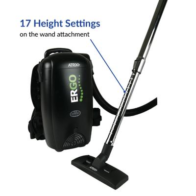 Show full view: Atrix Ergo Commercial 8-qt Backpack Vacuum, Black slide 4 of 9