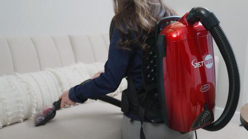 Show full view: Atrix Jet Red HEPA Backpack Vacuum slide 5 of 6