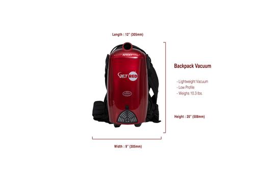 Show full view: Atrix Jet Red HEPA Backpack Vacuum slide 4 of 6