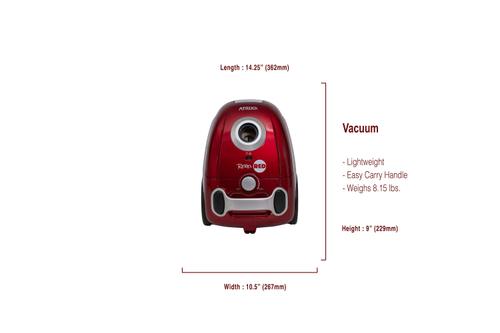 Show full view: Atrix Rebel Red HEPA Canister Vacuum slide 3 of 8