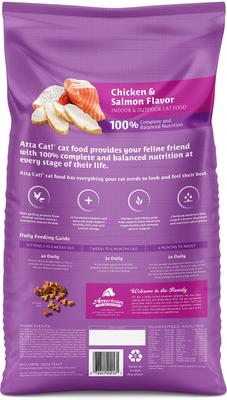 Show full view: Atta Cat Chicken & Salmon Flavor Dry Cat Food, 16-lb bag slide 3 of 11