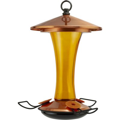 Audubon Audubon Mid-Century Coppertop with Hidden Ant Moat Oriole Wild Bird Feeder, 16-oz