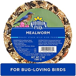 Audubon Park Mealworm Snack Stack Seed Wild Bird Food, 8.5-oz box, 6 count