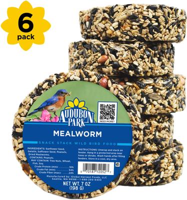 Show full view: Audubon Park Mealworm Snack Stack Seed Wild Bird Food, 8.5-oz box, 6 count slide 2 of 8