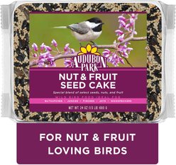 Audubon Park Nut & Fruit Seed Cake Wild Bird Food, 24-oz box, 6 count