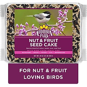 Audubon Park Nut & Fruit Seed Cake Wild Bird Food, 24-oz box, 6 count