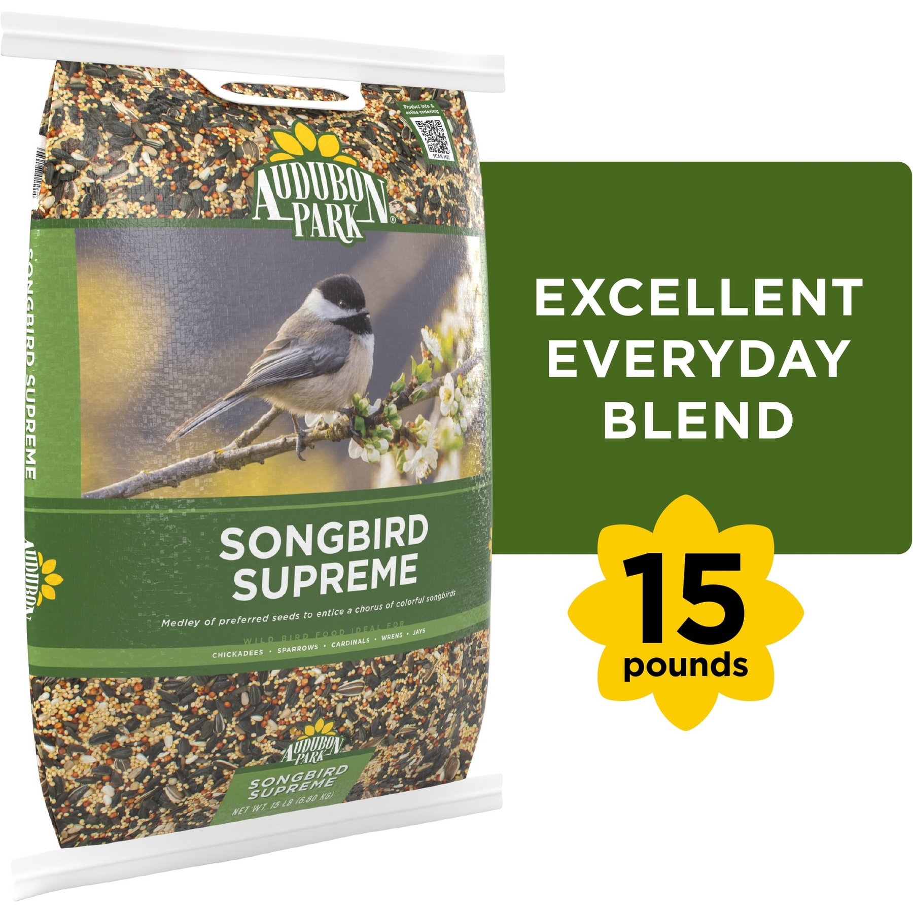 Audubon Park Songbird Supreme Wild Bird Food, 15-lb bag
