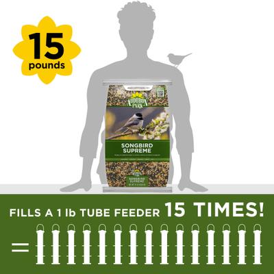 Show full view: Audubon Park Songbird Supreme Wild Bird Food, 15-lb bag slide 5 of 10