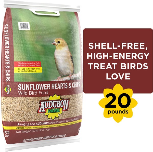 Show full view: Audubon Park Sunflower Hearts & Chips Wild Bird Food, 20-lb bag slide 1 of 8