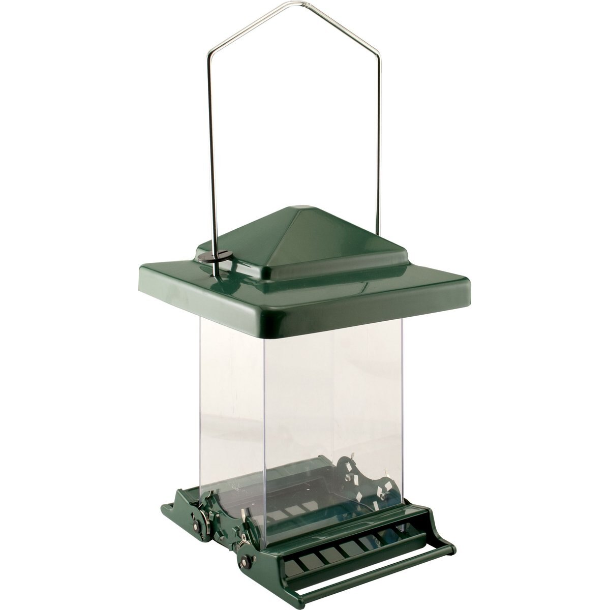 Audubon Vista Winter Squirrel Resistant Wild Bird Feeder, Green, 6-lb
