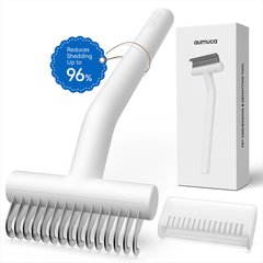 aumuca Dog & Cat Deshedding & Dematting Undercoat Brush, White