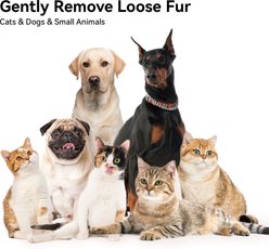 aumuca Pet Deshedding Tool for Short-Haired Dogs & Cats, White slide 2 of 9