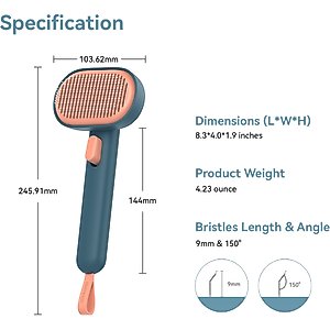 aumuca Self Cleaning Slicker Brush, Green