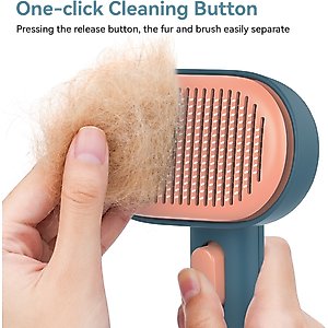 aumuca Self Cleaning Slicker Brush, Green