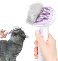 aumuca Self Cleaning Slicker Brush, Purple