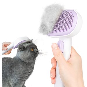 aumuca Self Cleaning Slicker Brush, Purple