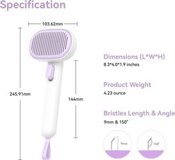 aumuca Self Cleaning Slicker Brush, Purple slide 2 of 8