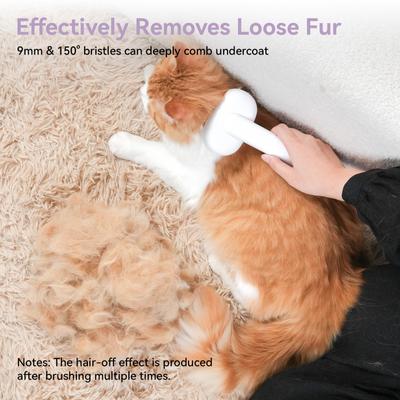 Show full view: aumuca Self Cleaning Slicker Brush, Purple slide 6 of 11