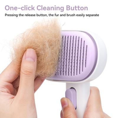 Show full view: aumuca Self Cleaning Slicker Brush, Purple slide 4 of 11