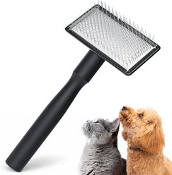 aumuca Slicker Brush Pin Dog & Cat Brush, Medium: 6.5 x 3.5 x 1.4-in slide 1 of 7