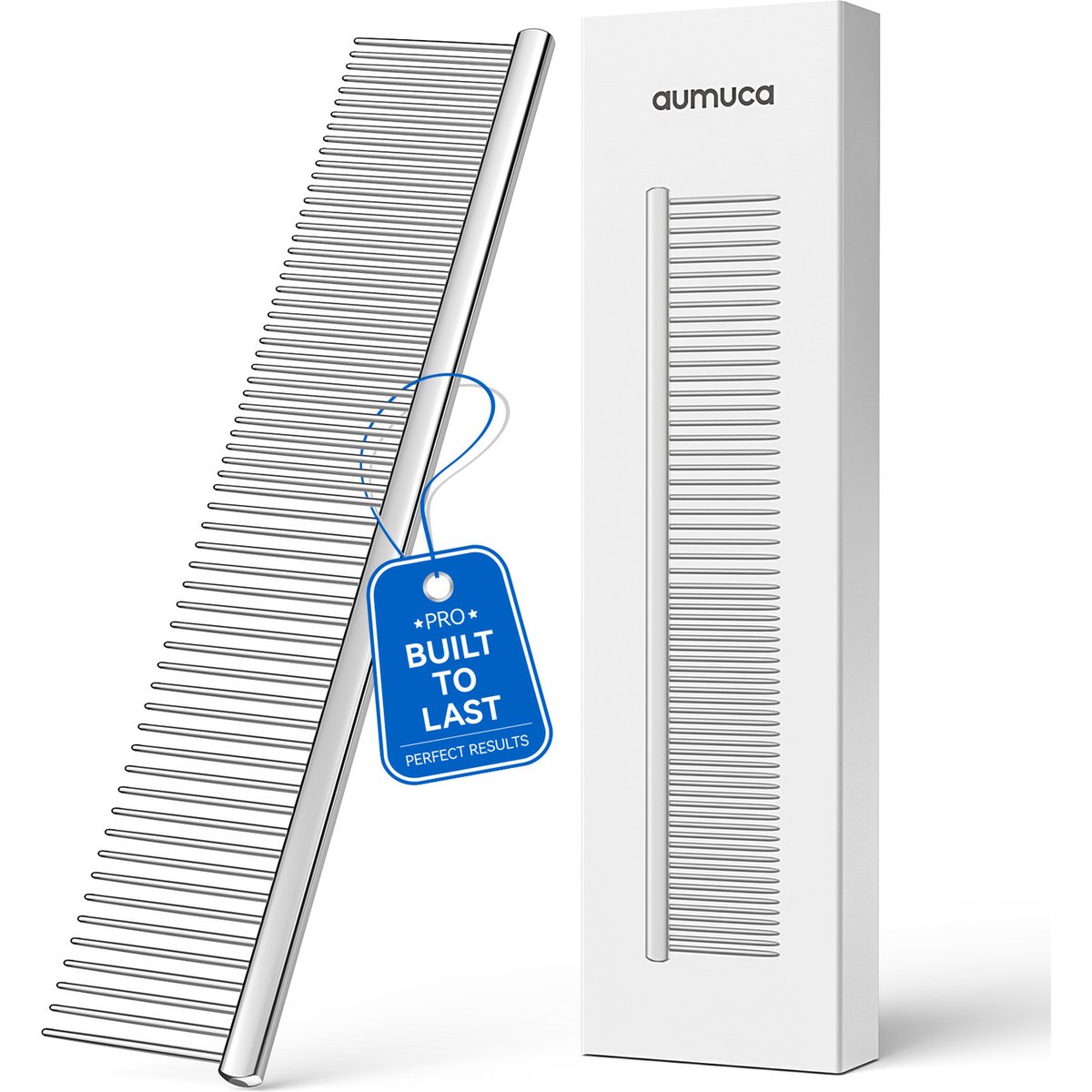aumuca Stainless Steel Dog & Cat Grooming Comb