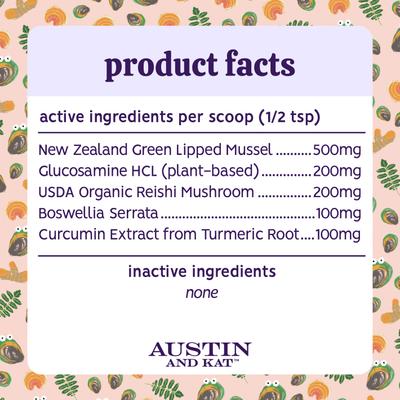 Show full view: Austin and Kat Bakko's Joint Support Dog & Cat Supplement, 2.32-oz bag slide 8 of 10