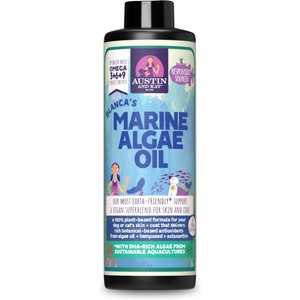 Austin and Kat Blanca's Marine Algae Oil Vegan Omega Liquid Skin & Coat Supplement for Dogs, 16-fl oz bottle