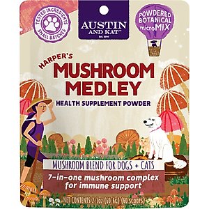 Austin and Kat Harper's Mushroom Medley Dog & Cat Supplement, 2.12-oz bag