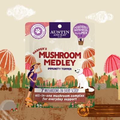 Show full view: Austin and Kat Harper's Mushroom Medley Dog & Cat Supplement, 2.12-oz bag slide 4 of 11